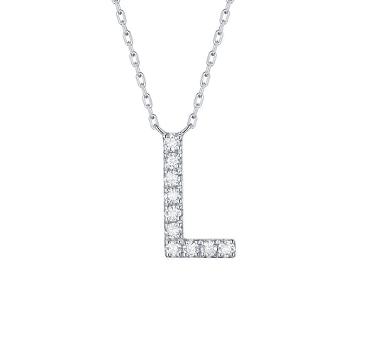 Charm 0.15ct “L” Lab Grown Diamond Pendant