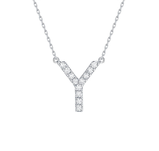 Charm 0.17ct “Y” Lab Grown Diamond Pendant