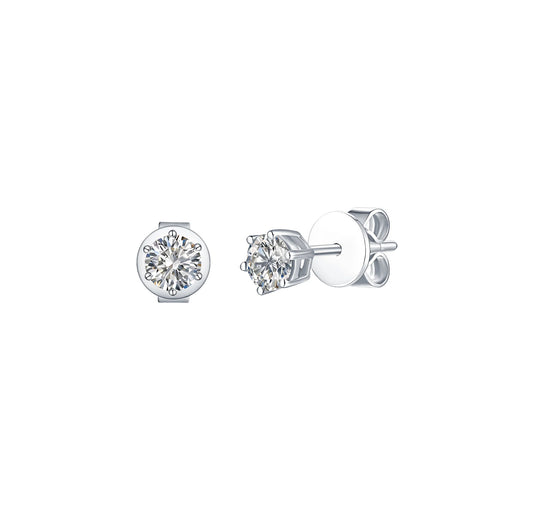 Solitaire 0.50 ct Lab Grown Diamond Earrings