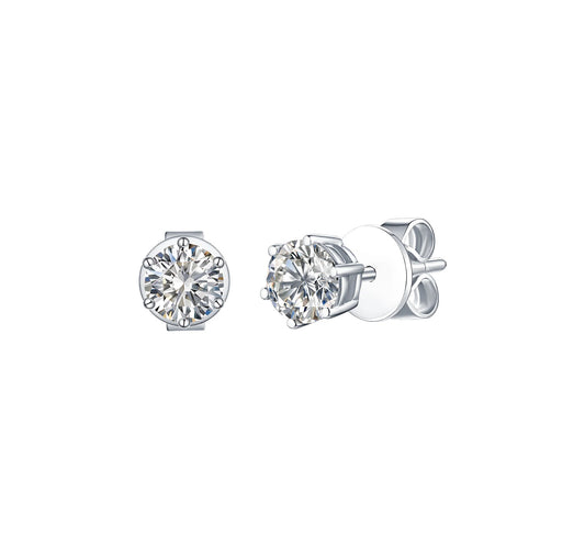 Solitaire 0.80 ct Lab Grown Diamond Earrings
