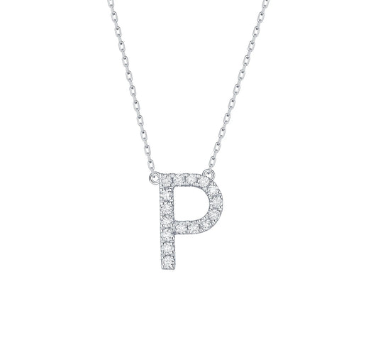 Charm 0.22ct “P” Lab Grown Diamond Pendant
