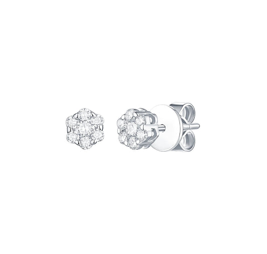Essentia 0.26 ct Flower Lab Grown Diamond Earrings