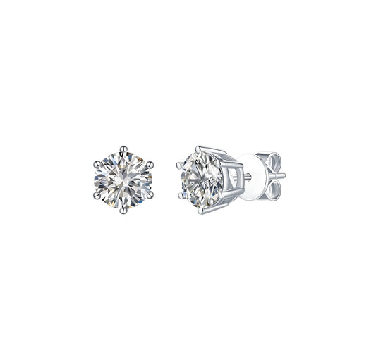Solitaire 1.90 ct Lab Grown Diamond Earrings