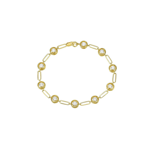 Luminous 2.29 ct Round Shape Lab Grown Diamond Bracelet