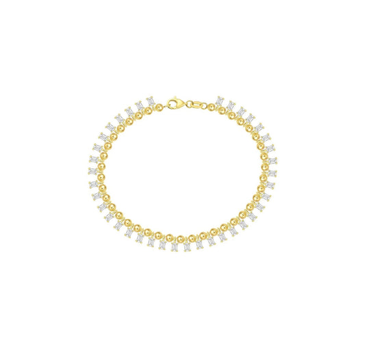 Luminous 3.21 ct Emarld Lab Grown Diamond Bracelet