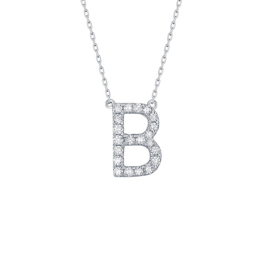 Charm 0.28ct “B”Lab Grown Diamond Pendant