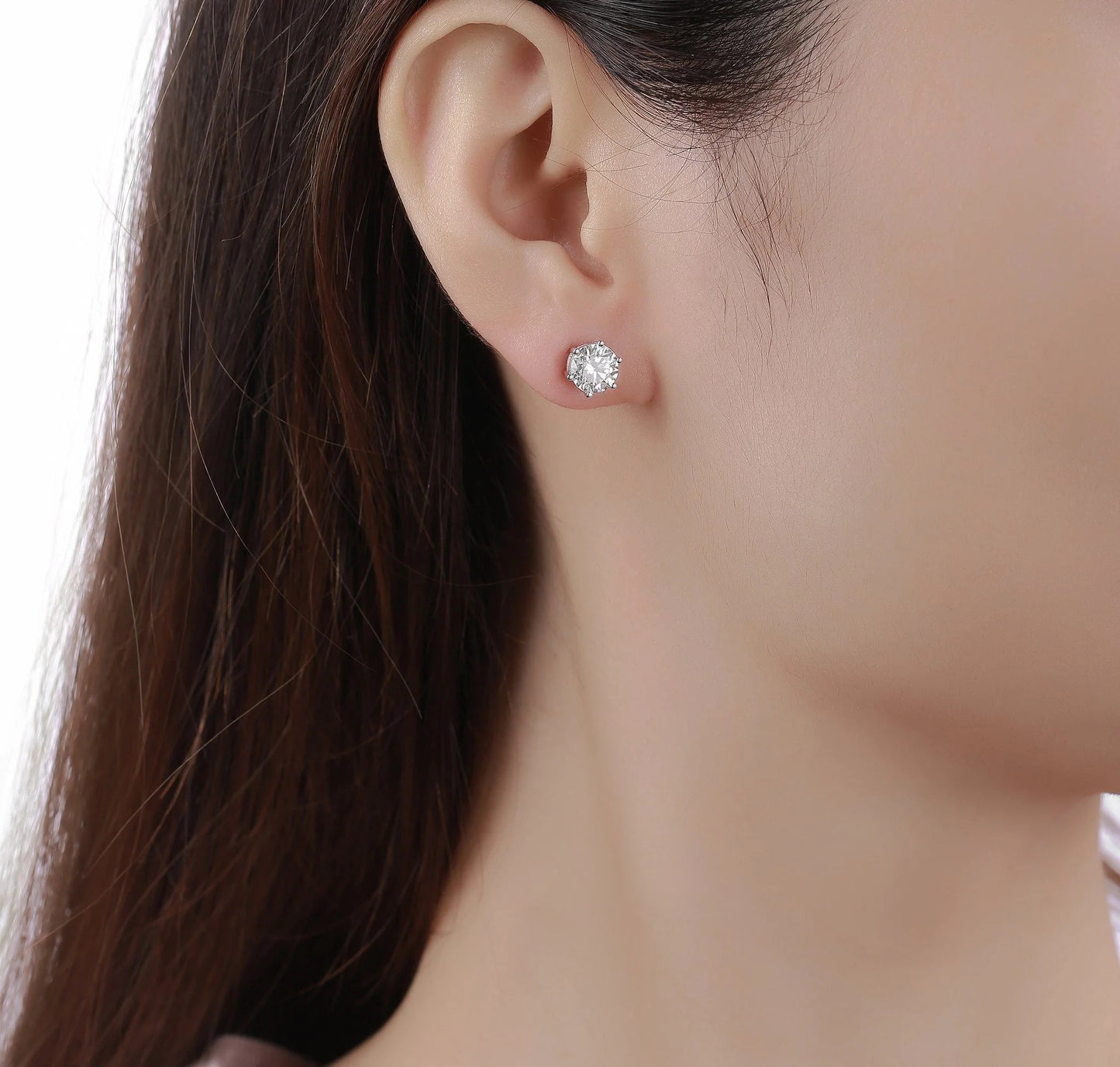 Solitaire 1.90 ct Lab Grown Diamond Earrings