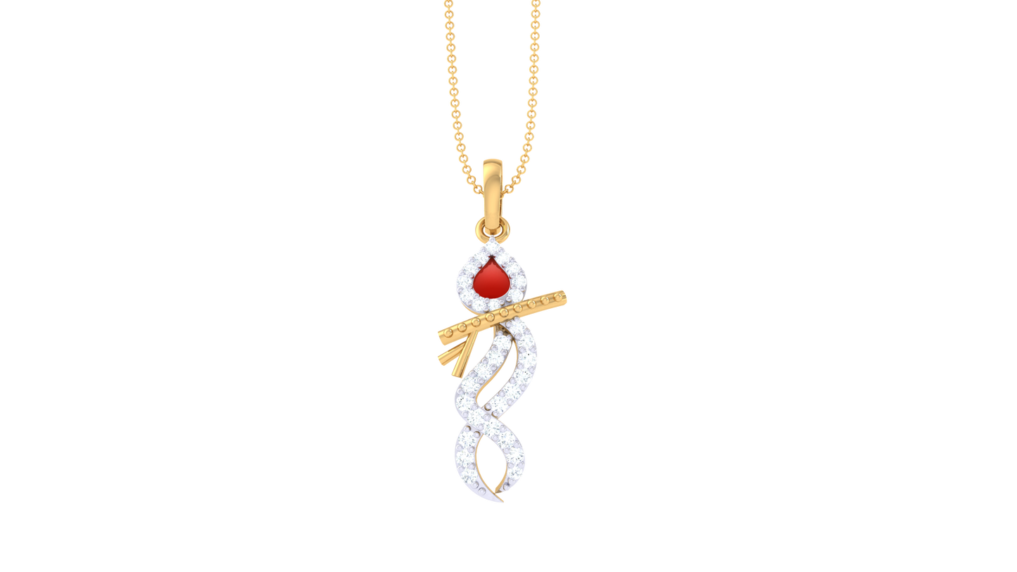 Devotional 0.16 ct Lab Grown Diamond Pendant Without Chain