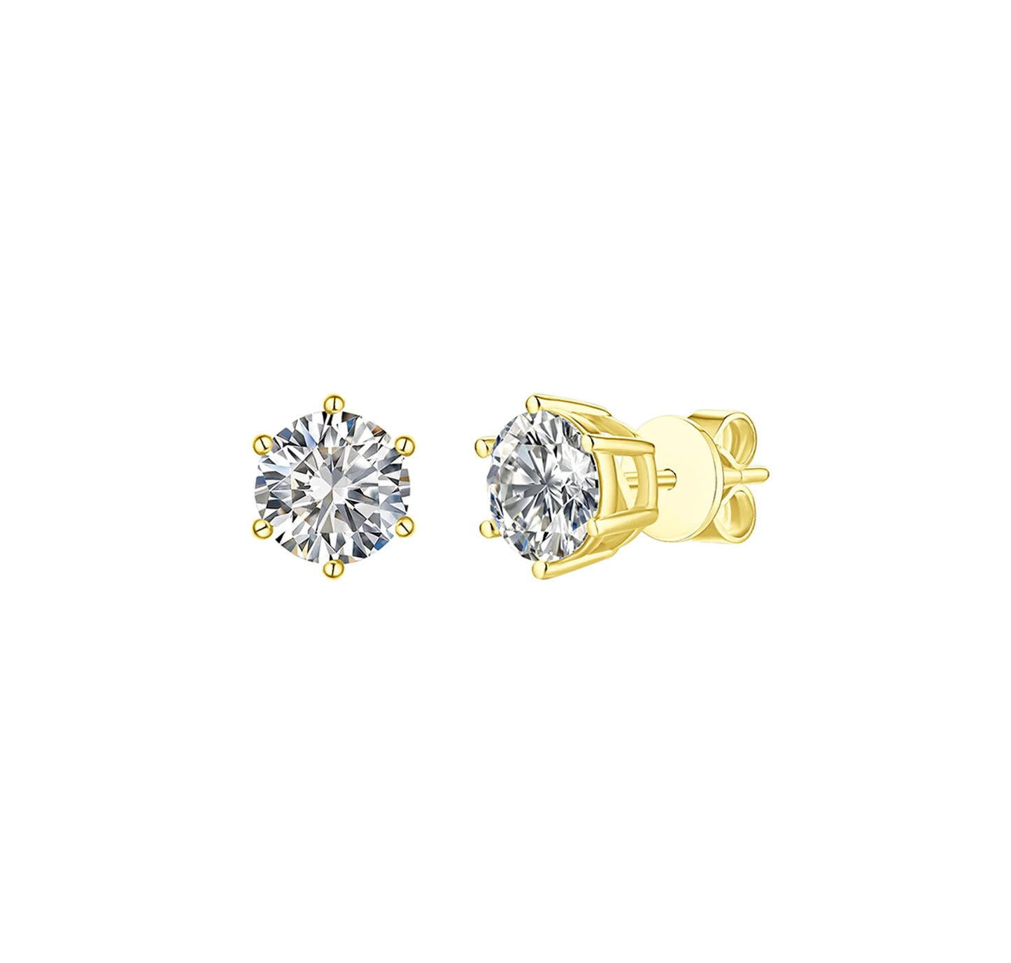 Solitaire 1.90 ct Lab Grown Diamond Earrings