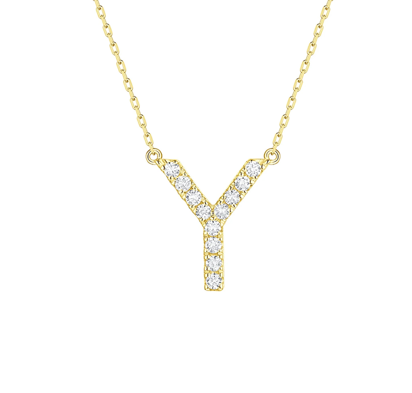 Charm 0.17ct “Y” Lab Grown Diamond Pendant