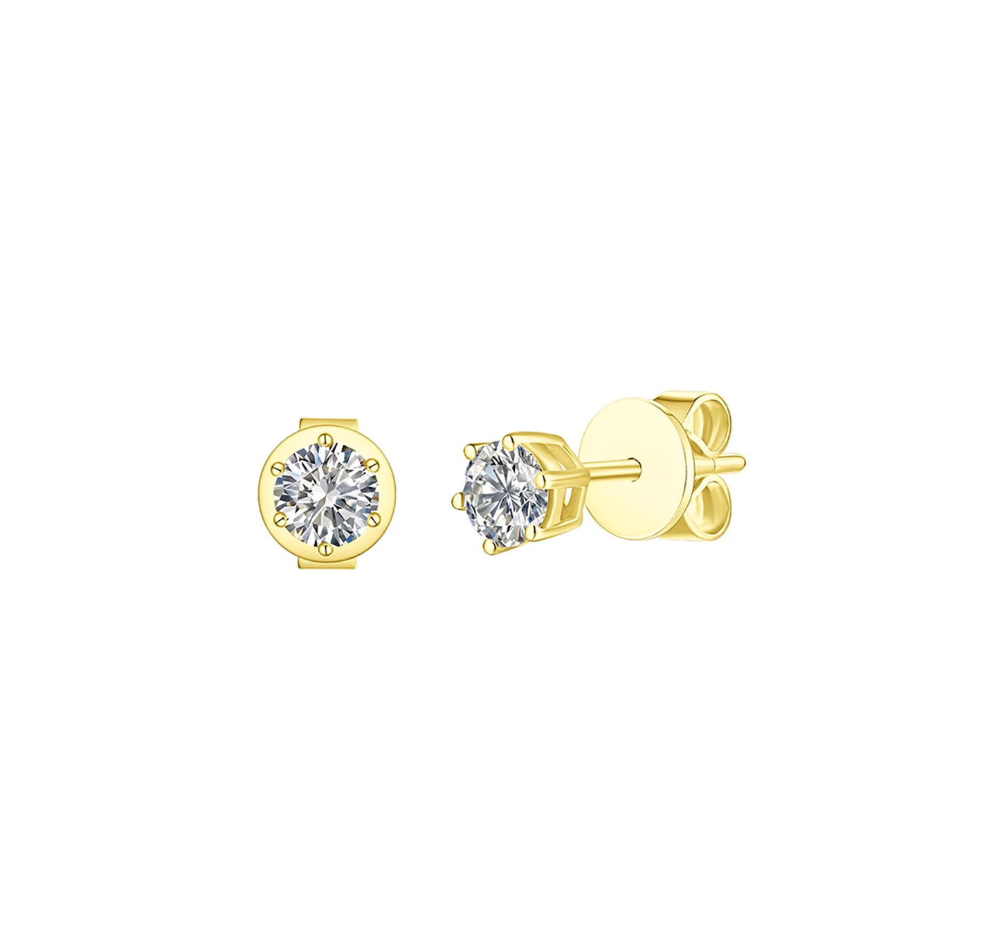 Solitaire 0.50 ct Lab Grown Diamond Earrings