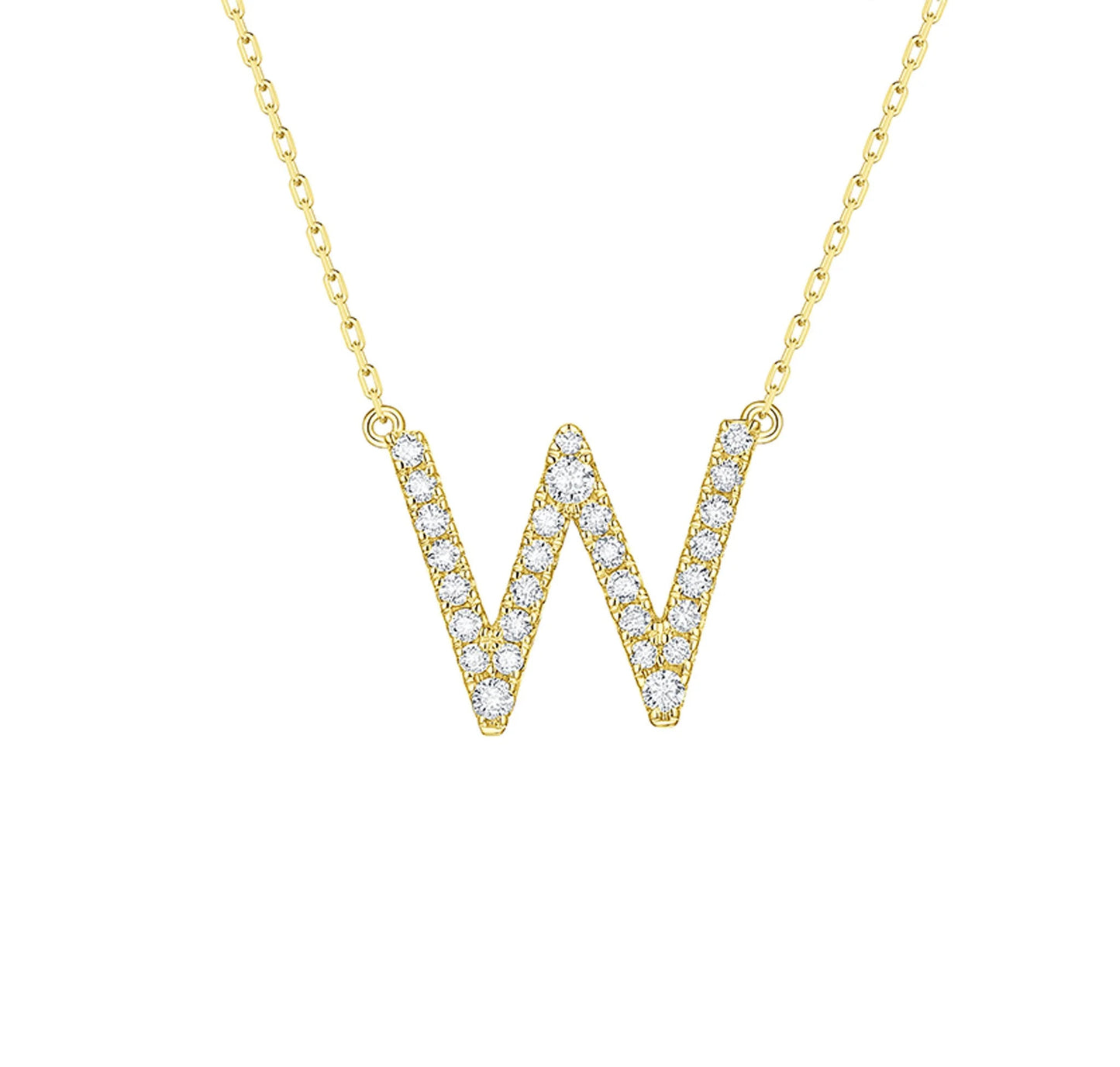 Charm 0.28ct “W” Lab Grown Diamond Pendant