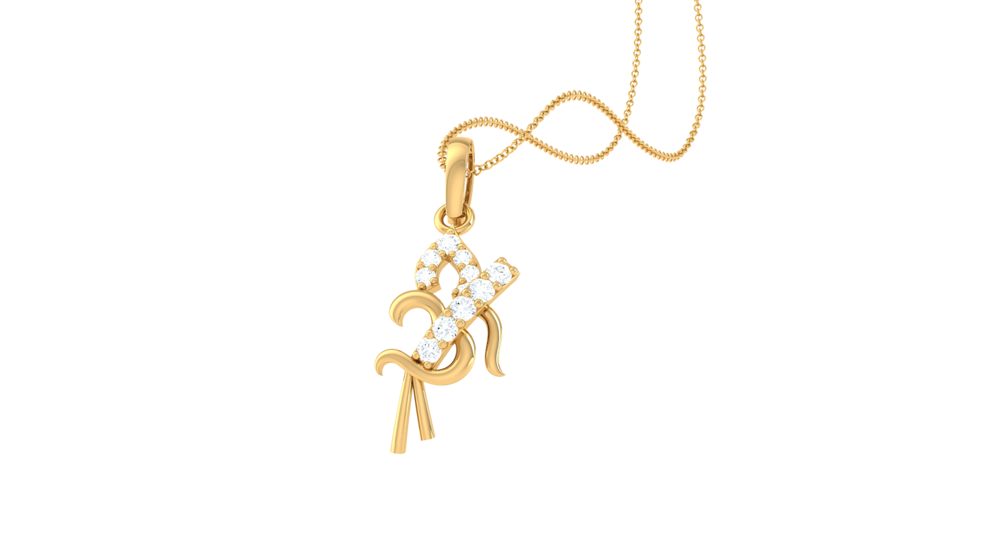 Devotional 0.10 ct Lab Grown Diamond Pendant Without Chain