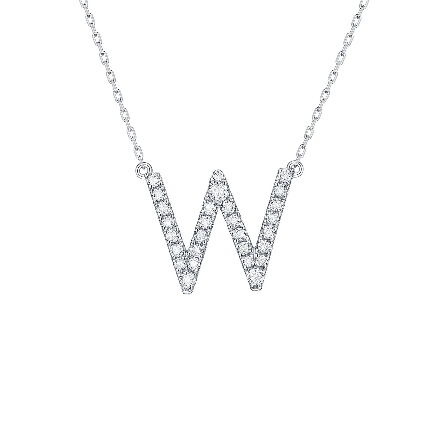 Charm 0.28ct “W” Lab Grown Diamond Pendant