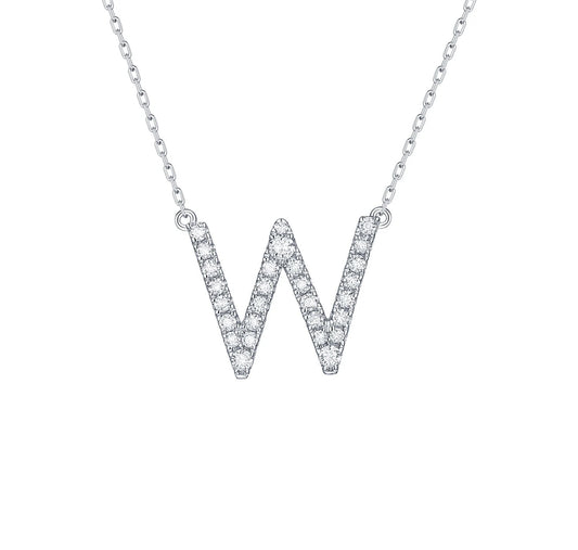 Charm 0.28ct “W” Lab Grown Diamond Pendant