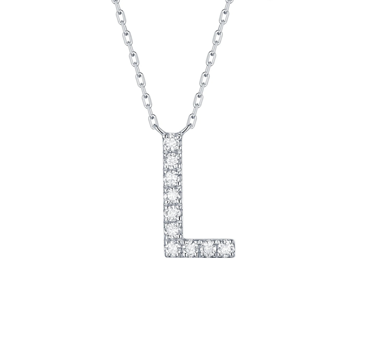 Charm 0.15ct “L” Lab Grown Diamond Pendant