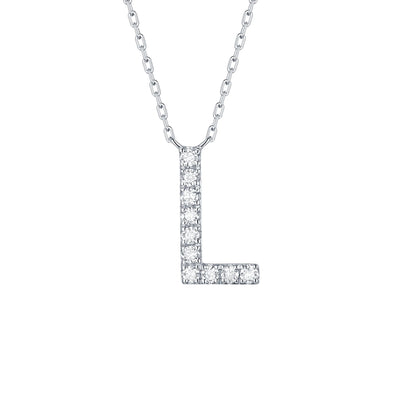 Charm 0.15ct “L” Lab Grown Diamond Pendant