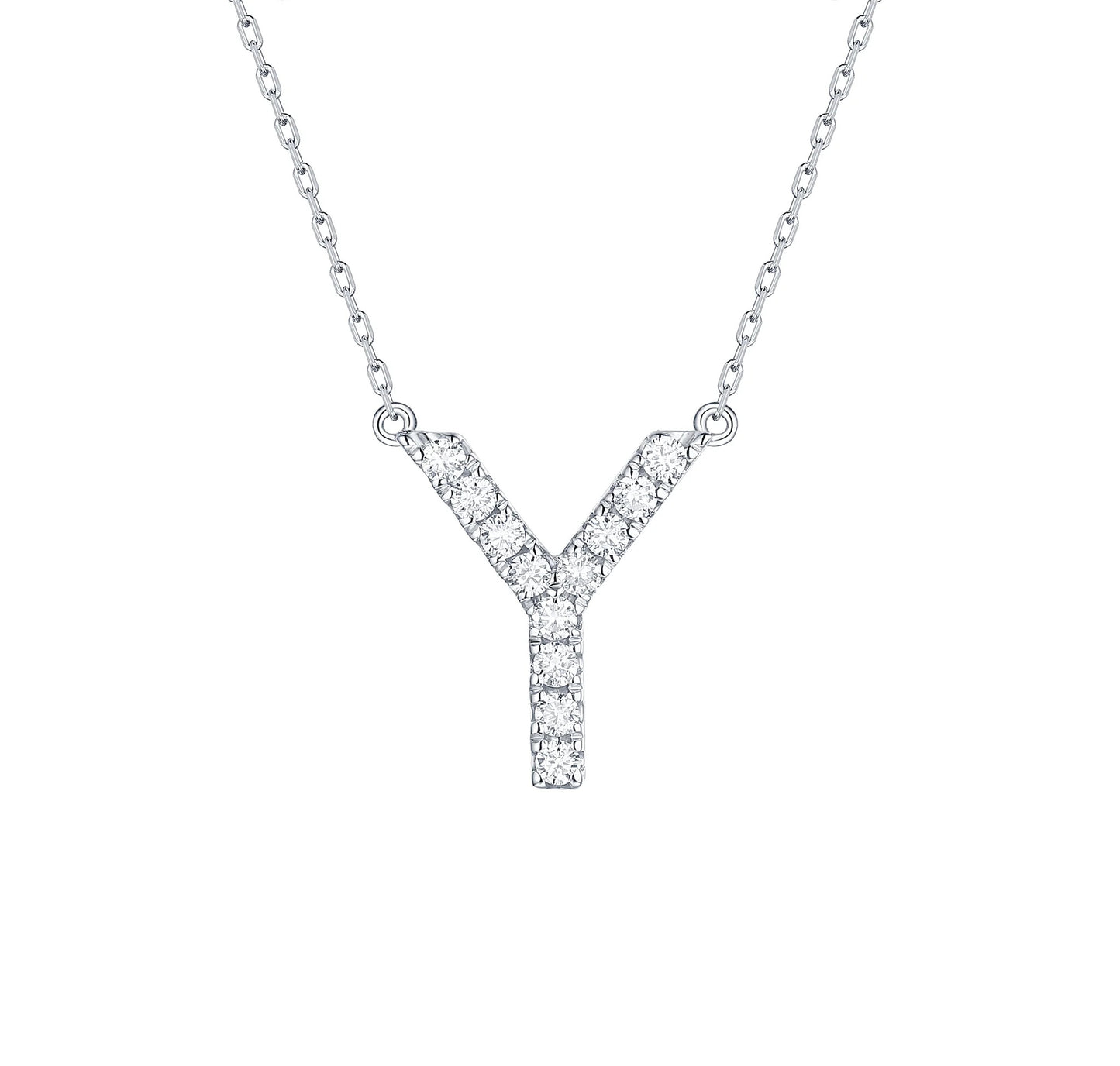 Charm 0.17ct “Y” Lab Grown Diamond Pendant