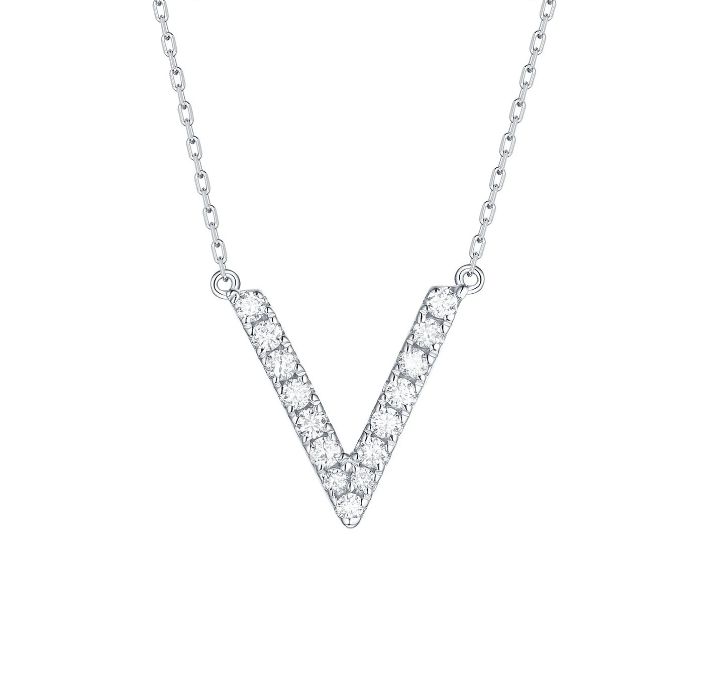 Charm 0.19ct “V” Lab Grown Diamond Pendant