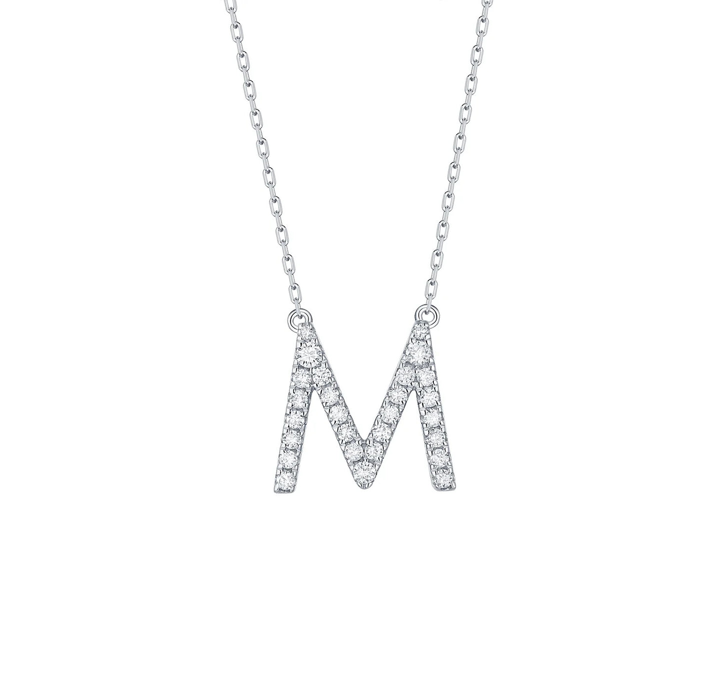 Charm 0.29ct “M” Lab Grown Diamond Pendant