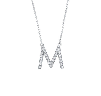 Charm 0.29ct “M” Lab Grown Diamond Pendant
