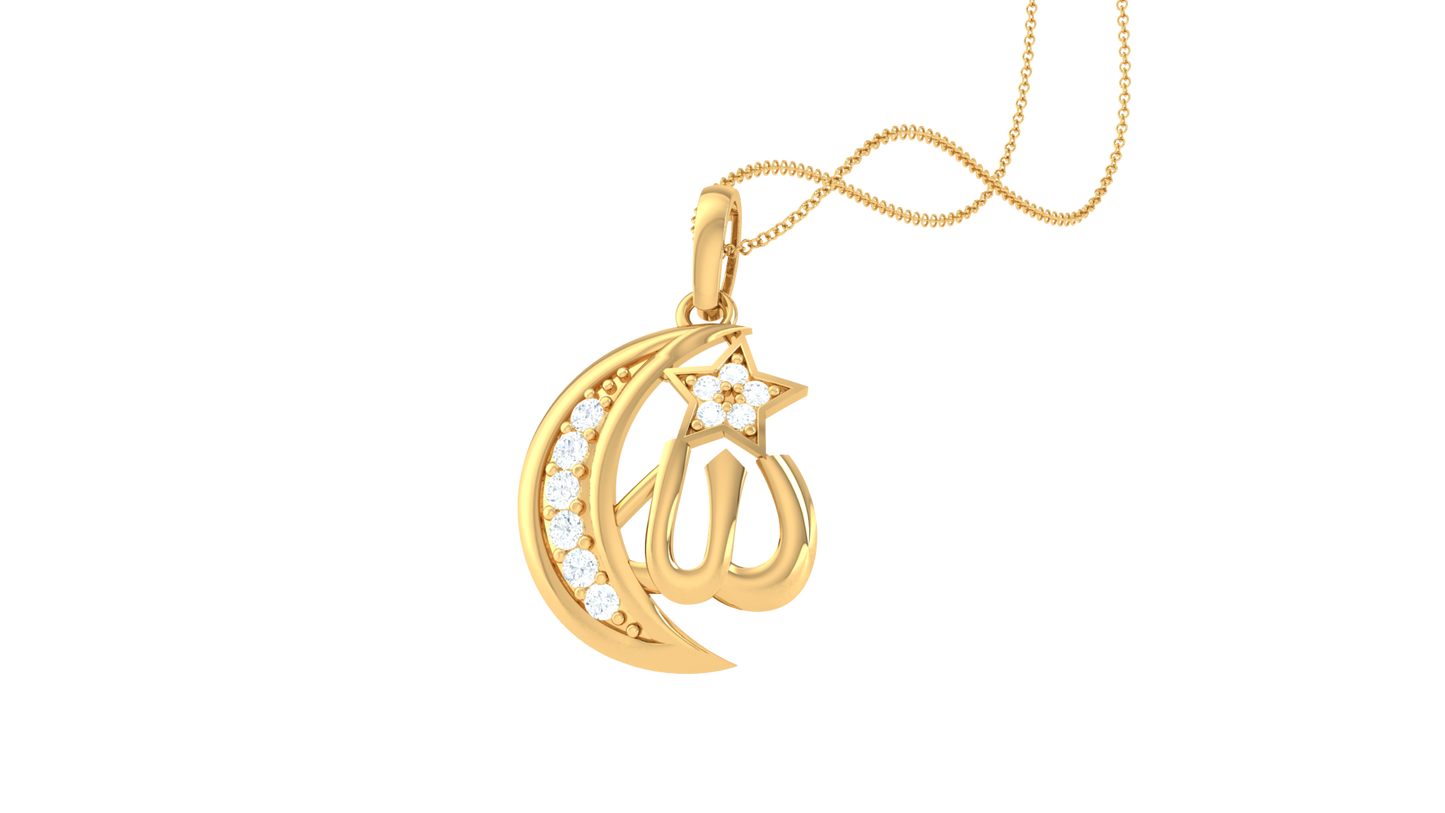 Devotional 0.10 ct Lab Grown Diamond Pendant Without Chain