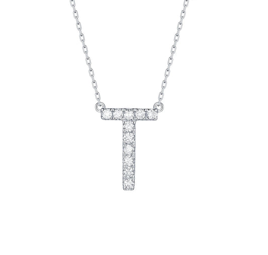 Charm 0.16ct “T” Lab Grown Diamond Pendant