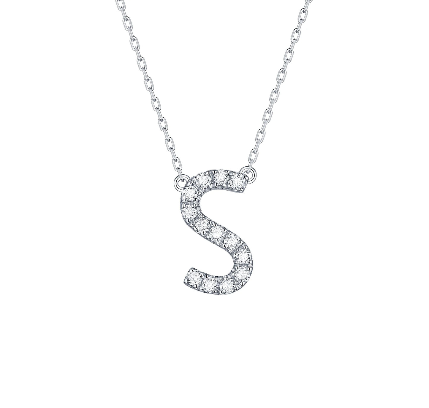 Charm 0.21ct “S” Lab Grown Diamond Pendant
