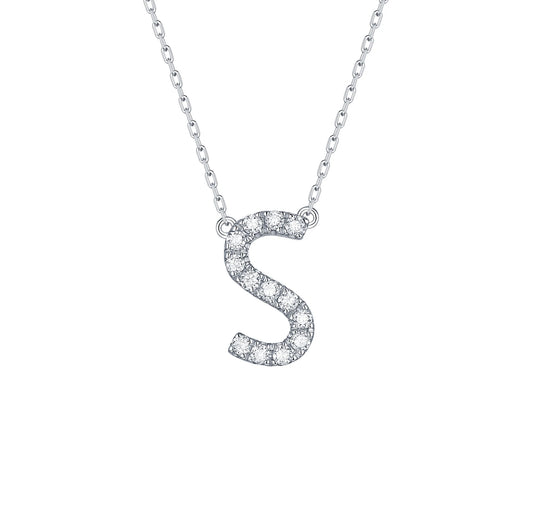 Charm 0.21ct “S” Lab Grown Diamond Pendant