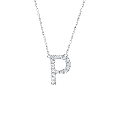 Charm 0.22ct “P” Lab Grown Diamond Pendant