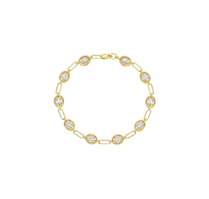 Luminous 2.46 ct Oval Shape Lab Grown Diamond Bracelet