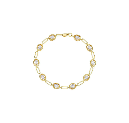 Luminous 2.46 ct Oval Shape Lab Grown Diamond Bracelet