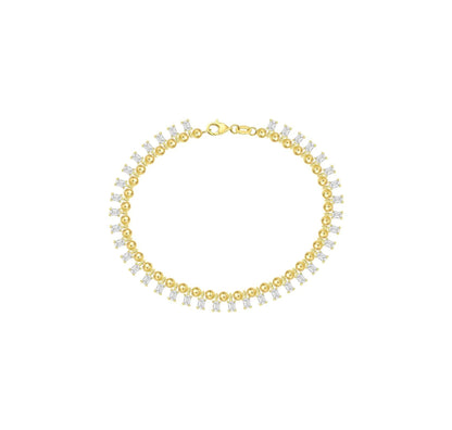 Luminous 3.21 ct Emarld Lab Grown Diamond Bracelet