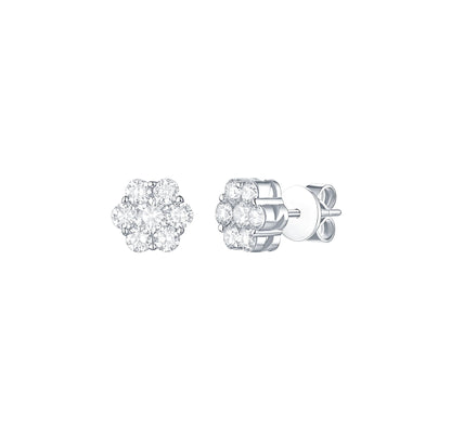 Essentia 1.00 ct Flower Lab Grown Diamond Earrings
