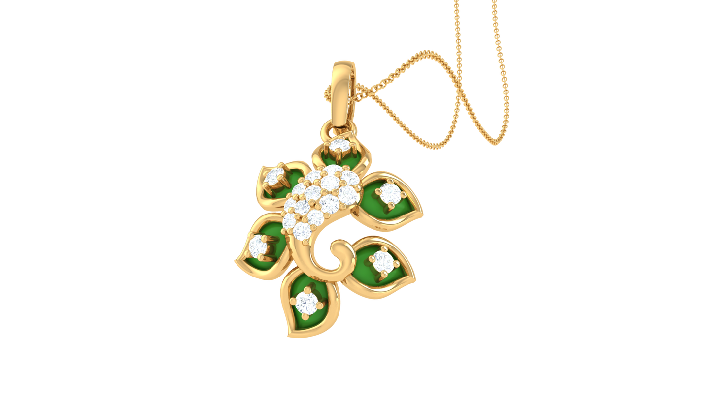 Devotional 0.11 ct Lab Grown Diamond Pendant Without Chain