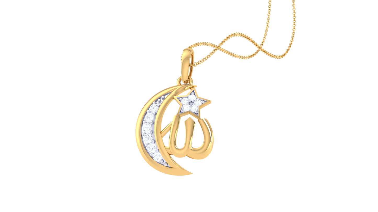 Devotional 0.10 ct Lab Grown Diamond Pendant Without Chain