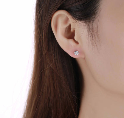Solitaire 0.80 ct Lab Grown Diamond Earrings