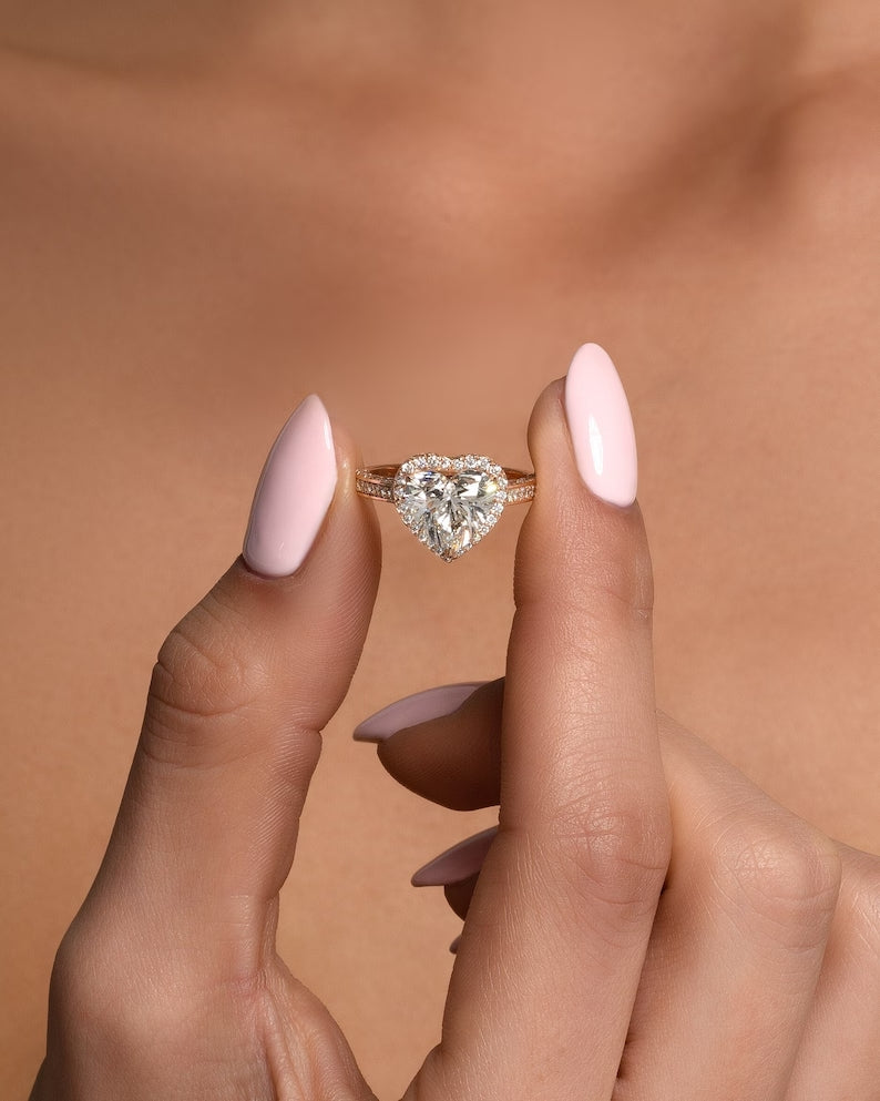 Solitaire Heart 1.18 ct Lab Grown Diamond Ring