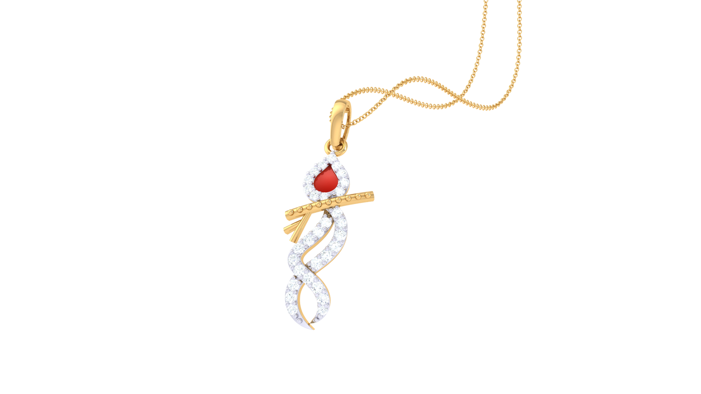 Devotional 0.16 ct Lab Grown Diamond Pendant Without Chain