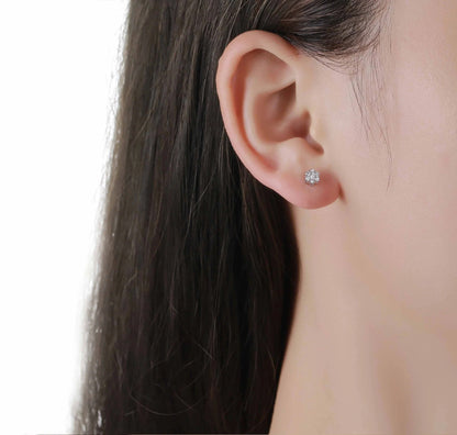 Essentia 0.26 ct Flower Lab Grown Diamond Earrings
