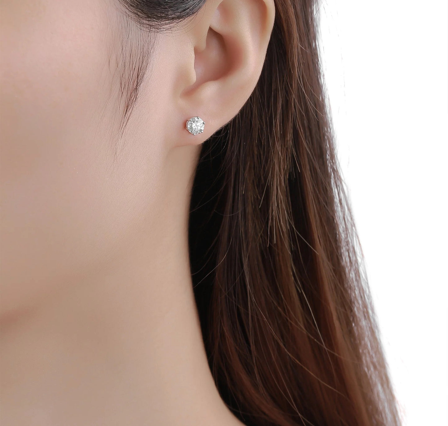 Solitaire 1.00 ct Lab Grown Diamond Earrings