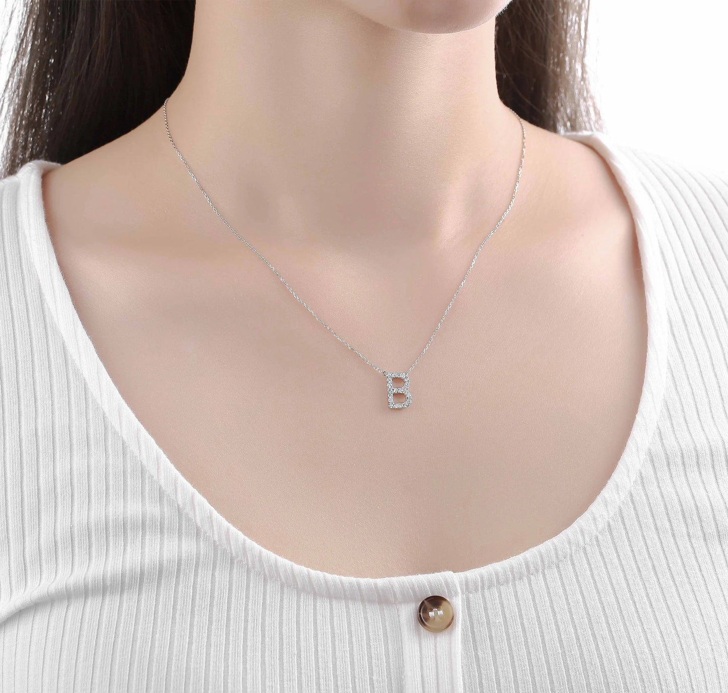 Charm 0.28ct “B”Lab Grown Diamond Pendant