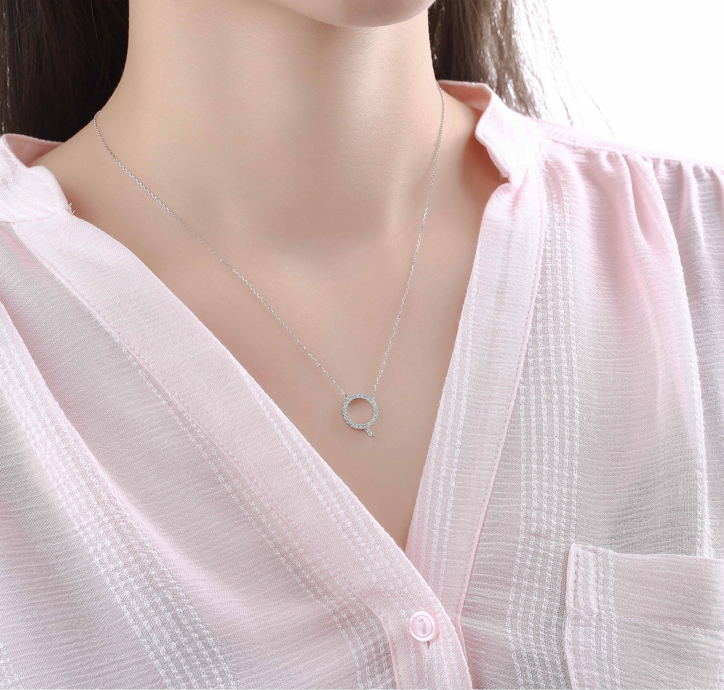 Charm 0.28ct “Q” Lab Grown Diamond Pendant