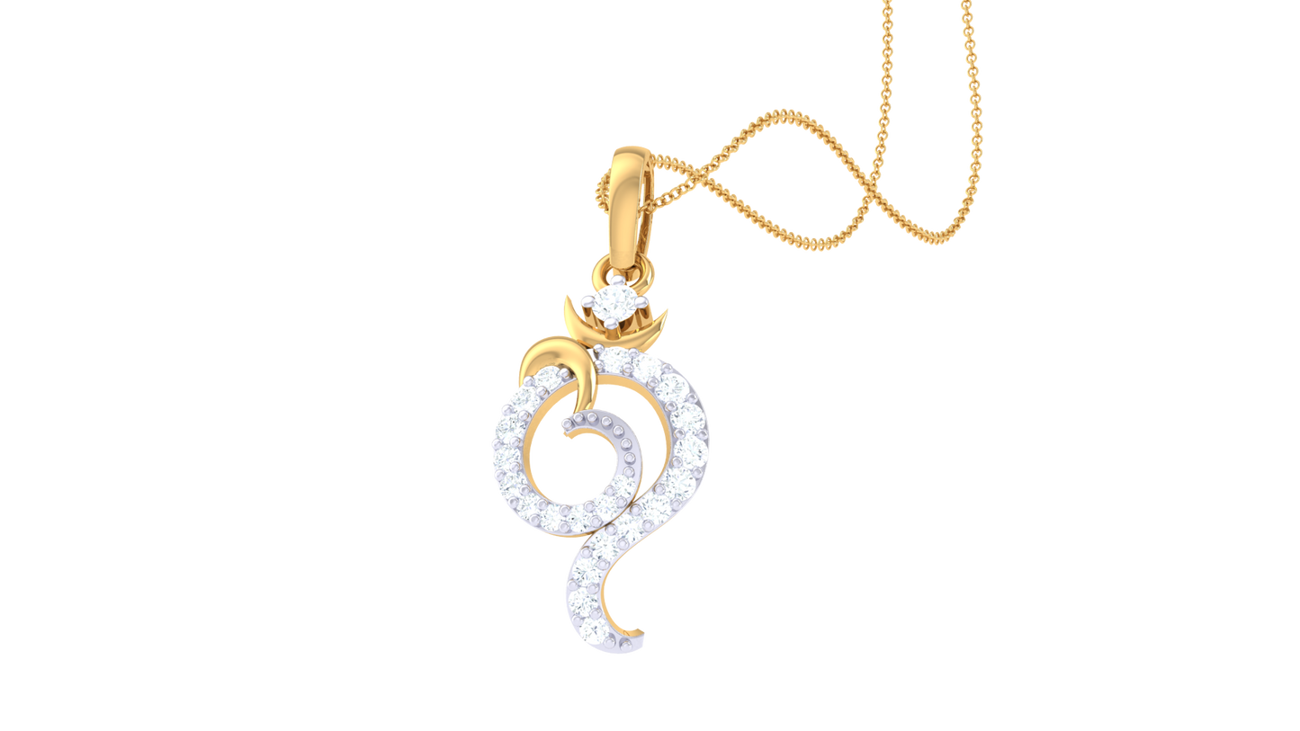 Devotional 0.14 ct Lab Grown Diamond Pendant Without Chain
