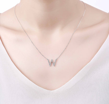 Charm 0.28ct “W” Lab Grown Diamond Pendant