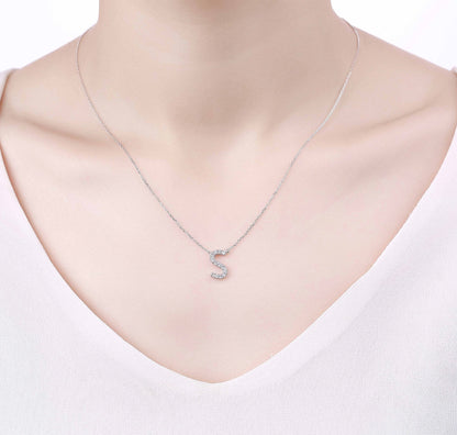 Charm 0.21ct “S” Lab Grown Diamond Pendant