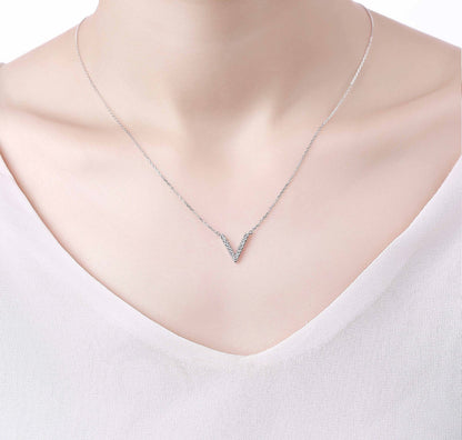 Charm 0.19ct “V” Lab Grown Diamond Pendant