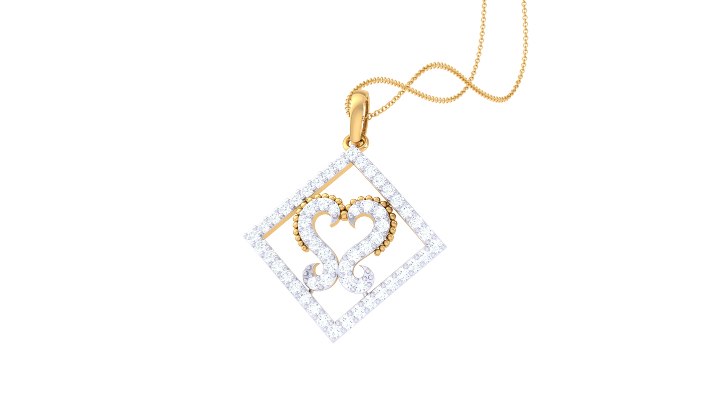 Devotional 0.37 ct Lab Grown Diamond Pendant Without Chain