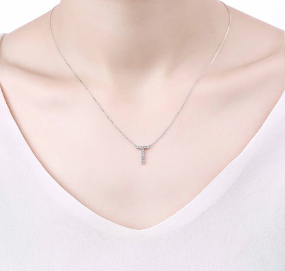 Charm 0.16ct “T” Lab Grown Diamond Pendant