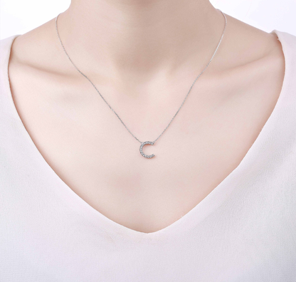 Charm 0.21ct “C” Lab Grown Diamond Pendant